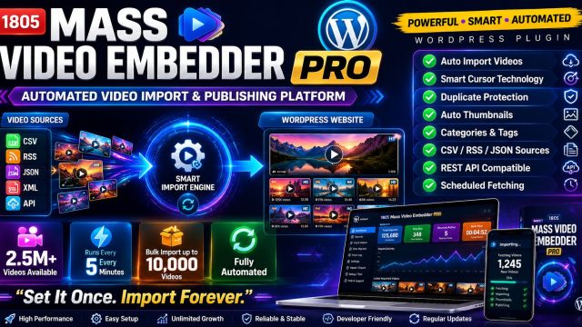 1805 Mass Video Embedder PRO